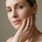 14K Yellow Gold 2.00 Carat E VVS2 Marquise Diamond Ring with Marquise Side Stones and Prong Setting