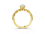 Yellow gold Marquise Cut Diamond Ring with Marquise and Round with Yellow Sapphire side stone Side Stones and Four-Prong Setting_27