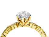 Yellow gold Marquise Cut Diamond Ring with Marquise and Round with Yellow Sapphire side stone Side Stones and Four-Prong Setting_28