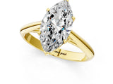 Yellow gold Marquise Cut Diamond Solitaire Engagement Ring with Cathedral Setting and Four-Prong Mount_45