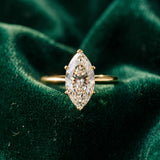 Yellow gold Marquise Cut Diamond Solitaire Engagement Ring with Classic Band and Four-Prong Setting_184