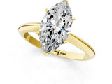 Yellow gold Marquise Cut Diamond Solitaire Engagement Ring with Classic Band and Four-Prong Setting_57