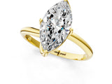 Yellow gold Marquise Cut Diamond Solitaire Engagement Ring with Four-Prong Setting and Classic Band_20