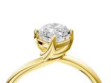 Yellow gold Marquise Cut Diamond Solitaire Engagement Ring with Four-Prong Setting and Classic Band_23