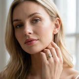 Yellow gold Marquise Cut Diamond Solitaire Engagement Ring with Twisted Pavé Band and Four-Prong Setting_64