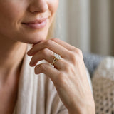 Yellow gold Marquise Cut Diamond Solitaire Engagement Ring with Twisted Pavé Band and Four-Prong Setting_65