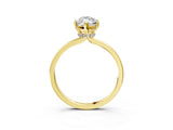 Yellow gold Marquise Cut Diamond Solitaire Ring with Classic Band and Four-Prong Setting_11