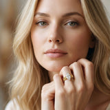Yellow gold Marquise Cut Diamond Solitaire Ring with Engraved Band and Four-Prong Setting_79