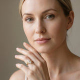 Yellow gold Marquise Cut Diamond Solitaire Ring with Twist Band and Four-Prong Setting_96