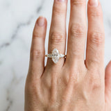 Yellow gold Marquise Cut Diamond Three-Stone Ring with Pear  Side Stones and Prong Setting_116
