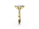 Yellow gold Marquise Cut Diamond Vine Band with Four-Prong Setting_76