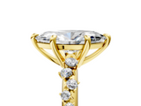 Yellow gold Marquise Cut Diamond Vine Band with Four-Prong Setting_79