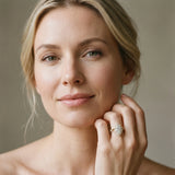 Yellow gold Marquise Cut Double Halo Split Shank Diamond Ring with Prong Setting_13