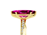 Yellow gold Marquise Cut Garnet Engagement Ring with Side Stone Accents and Four-Prong Setting_65