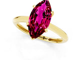 Yellow gold Marquise Cut Garnet Solitaire Engagement Ring with Classic Band and Four-Prong Setting_25