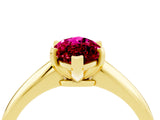Yellow gold Marquise Cut Garnet Solitaire Engagement Ring with Classic Band and Four-Prong Setting_28