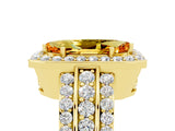 Yellow gold Marquise Cut Halo Citrine Ring with Split Shank and Four-Prong Setting_5