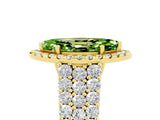 Yellow gold Marquise Cut Halo Pavé Diamond Engagement Ring with Split Shank and Four-Prong Setting_5