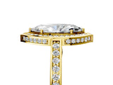 Yellow gold Marquise Cut Halo Pave Split Shank Prong Setting Ring_37