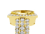 Yellow gold Marquise Cut Halo Yellow Sapphire Ring with Split Shank and Four-Prong Setting_29