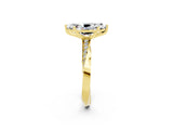 Yellow gold Marquise Cut Moissanite Engagement Ring with Side Stone Accents and Four-Prong Setting_29
