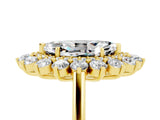 Yellow gold Marquise Cut Moissanite Floral Double Halo Engagement Ring with Prong Setting_66