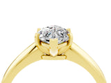 Yellow gold Marquise Cut Moissanite Solitaire Engagement Ring with Classic Band and Four-Prong Setting_28