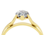 Yellow gold Marquise Cut Moissanite Solitaire Twist Band Prong Setting Ring_40