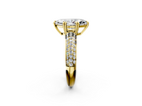 Yellow gold Marquise Cut Pave Diamond Engagement Ring with Channel Set Band and Four-Prong Setting_22