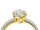 Yellow gold Marquise Cut Pave Diamond Engagement Ring with Channel Set Band and Four-Prong Setting_24