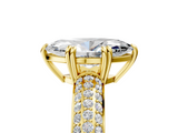 Yellow gold Marquise Cut Pave Diamond Engagement Ring with Channel Set Band and Four-Prong Setting_25