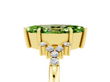 Yellow gold Marquise Cut Peridot Ring with Side Stones and Four-Prong Setting_41