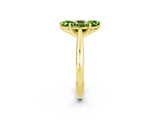 Yellow gold Marquise Cut Peridot Solitaire Engagement Ring with Cathedral Setting and Four-Prong Mount_26