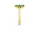 Yellow gold Marquise Cut Peridot Solitaire Engagement Ring with Cathedral Setting and Four-Prong Mount_32