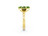Yellow gold Marquise Cut Peridot Solitaire Engagement Ring with Round Band and Four-Prong Setting_2