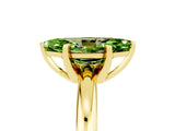 Yellow gold Marquise Cut Peridot Solitaire Engagement Ring with Round Band and Four-Prong Setting_5