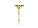 10K Yellow Gold 1.15 Carat Marquise Peridot Solitaire Ring with Prong Setting and Classic Band