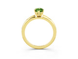 10K Yellow Gold 1.15 Carat Marquise Peridot Solitaire Ring with Prong Setting and Classic Band