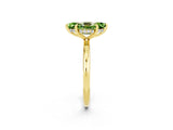 Yellow gold Marquise Cut Peridot Solitaire Ring with Thin Band and Four-Prong Setting_14