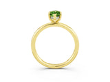 Yellow gold Marquise Cut Peridot Solitaire Ring with Thin Band and Four-Prong Setting_15