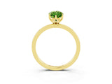 Yellow gold Marquise Cut Peridot Solitaire Ring with Thin Band and Prong Setting_15