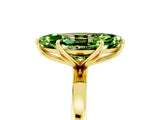 Yellow gold Marquise Cut Peridot Solitaire Ring with Thin Band and Prong Setting_17