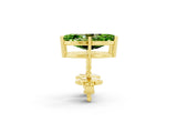 Yellow gold Marquise Cut Peridot Stud Earrings_31