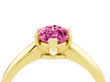 Yellow gold Marquise Cut Pink Sapphire Solitaire Engagement Ring with Classic Band and Four-Prong Setting_28