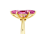 Yellow gold Marquise Cut Pink Sapphire Solitaire Engagement Ring with Classic Band and Four-Prong Setting_29