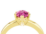 Yellow gold Marquise Cut Pink Sapphire Solitaire Engagement Ring with Round Band and Four-Prong Setting_28