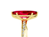 Yellow gold Marquise Cut Ruby Engagement Ring with Side Stone Accents and Four-Prong Setting_65