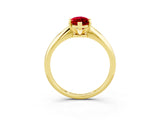 Yellow gold Marquise Cut Ruby Solitaire Engagement Ring with Classic Band and Four-Prong Setting_27