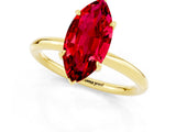 Yellow gold Marquise Cut Ruby Solitaire Ring with Thin Band and Four-Prong Setting_13