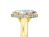 Yellow gold Marquise Cut Solitaire Diamond Engagement Ring with Four-Prong Setting and Tapered Band_12